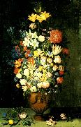 Ambrosius Bosschaert stilleben med stor blomstervas painting